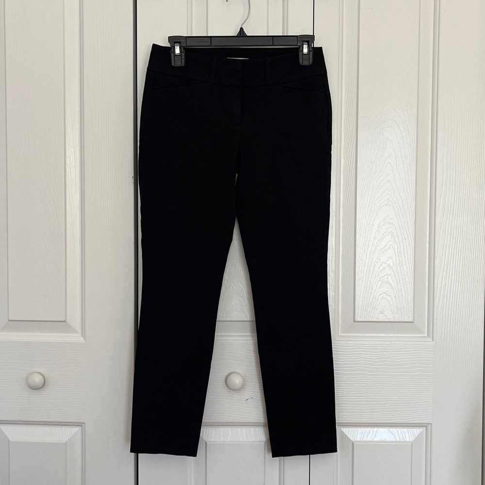 Loft Outlet Black Skinny Ankle Business Casual Pants Size 0